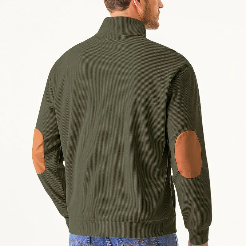 Kaym - Sweatshirt Homme à Col Montant et Manches Longues avec Poches