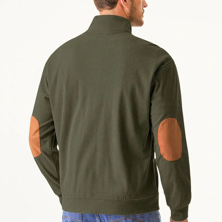 Kaym - Sweatshirt Homme à Col Montant et Manches Longues avec Poches