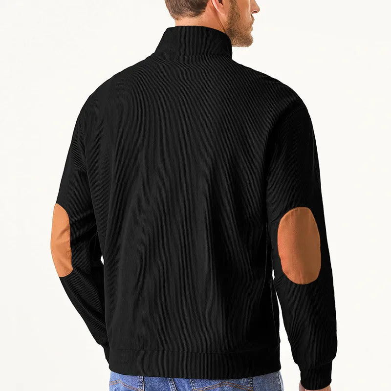 Kaym - Sweatshirt Homme à Col Montant et Manches Longues avec Poches