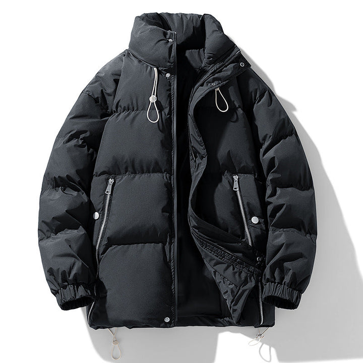 John - Veste d'hiver en coton pour homme avec col montant - Chaude et doublée, grande taille