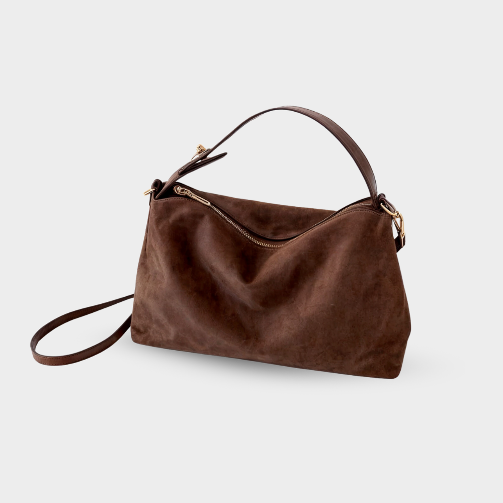 Sac à bandoulière rétro avec fermeture éclair - Katty