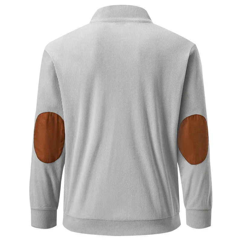 Kaym - Sweatshirt Homme à Col Montant et Manches Longues avec Poches