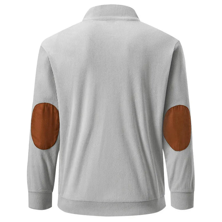 Kaym - Sweatshirt Homme à Col Montant et Manches Longues avec Poches