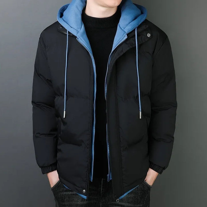 Gaston - Veste Homme en Coton Épaissie avec Capuche Résistante au Vent