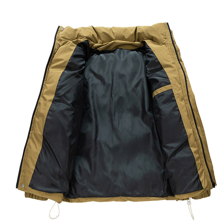 John - Veste d'hiver en coton pour homme avec col montant - Chaude et doublée, grande taille