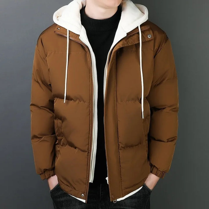 Gaston - Veste Homme en Coton Épaissie avec Capuche Résistante au Vent