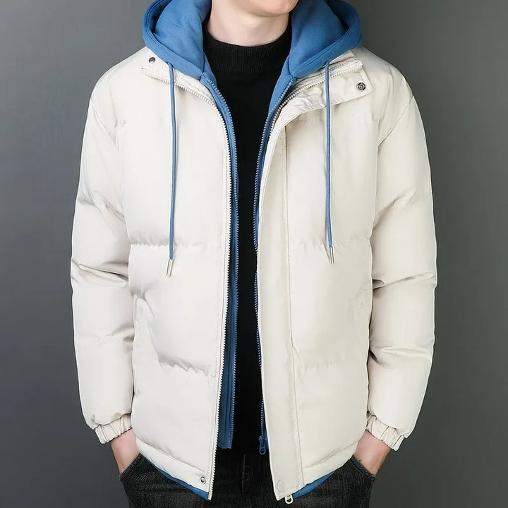 Gaston - Veste Homme en Coton Épaissie avec Capuche Résistante au Vent