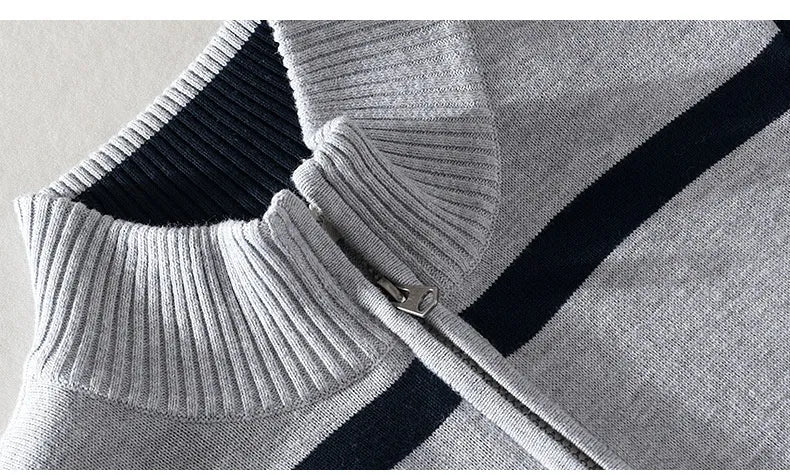 Luc - Pull Homme Col Roulé Décontracté à Demi-Zip