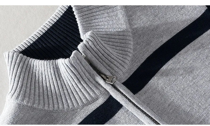 Luc - Pull Homme Col Roulé Décontracté à Demi-Zip