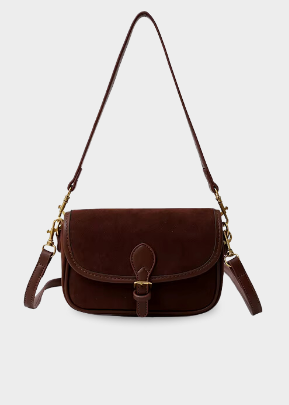 Petit sac à bandoulière en daim végétalien avec boucle - Lyra