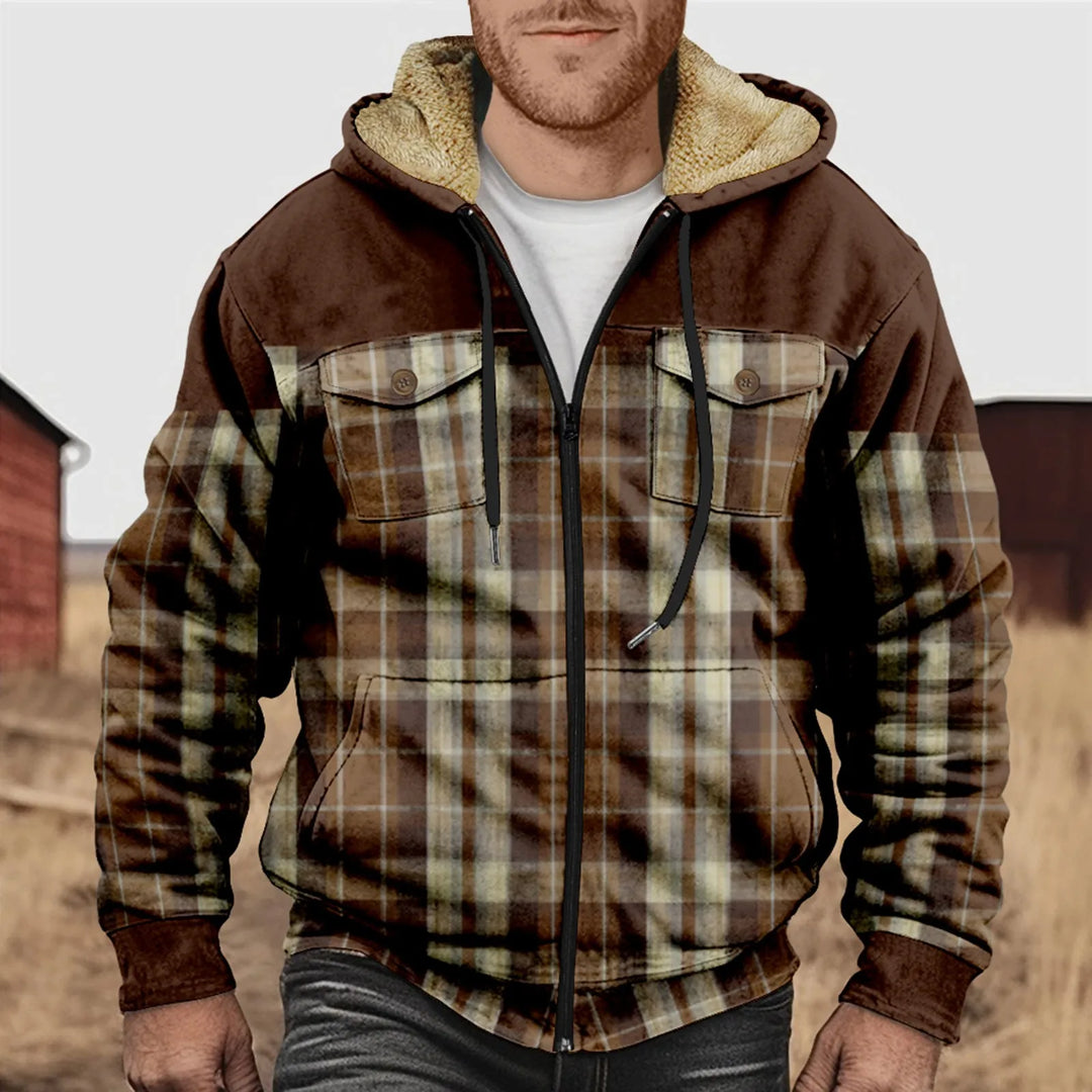 Mano - Chemise en flanelle doublée de molleton pour homme