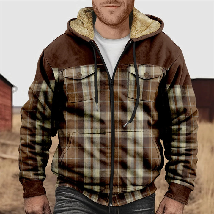 Mano - Chemise en flanelle doublée de molleton pour homme