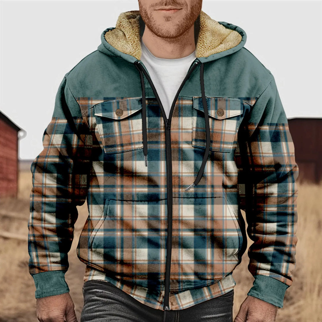 Mano - Chemise en flanelle doublée de molleton pour homme