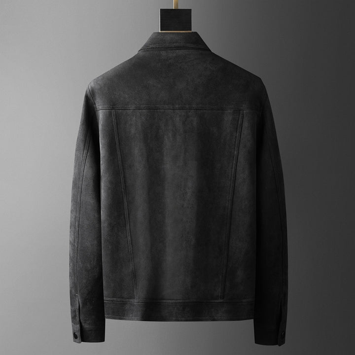 Hernan - Manteau Casual Homme Rétro à Revers pour l'Automne