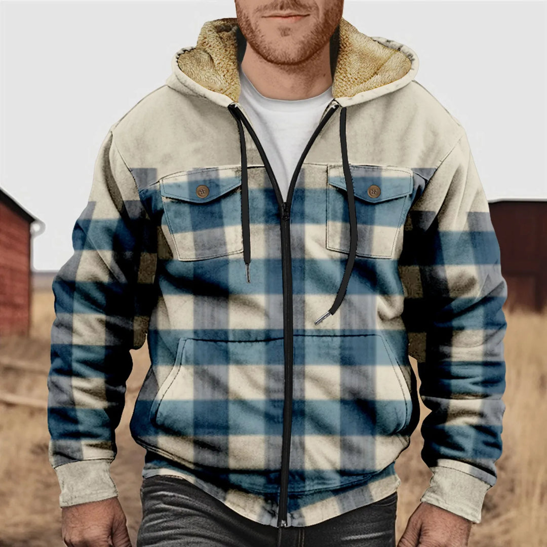 Mano - Chemise en flanelle doublée de molleton pour homme