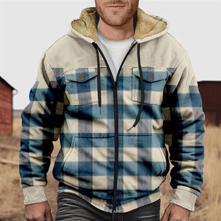 Mano - Chemise en flanelle doublée de molleton pour homme