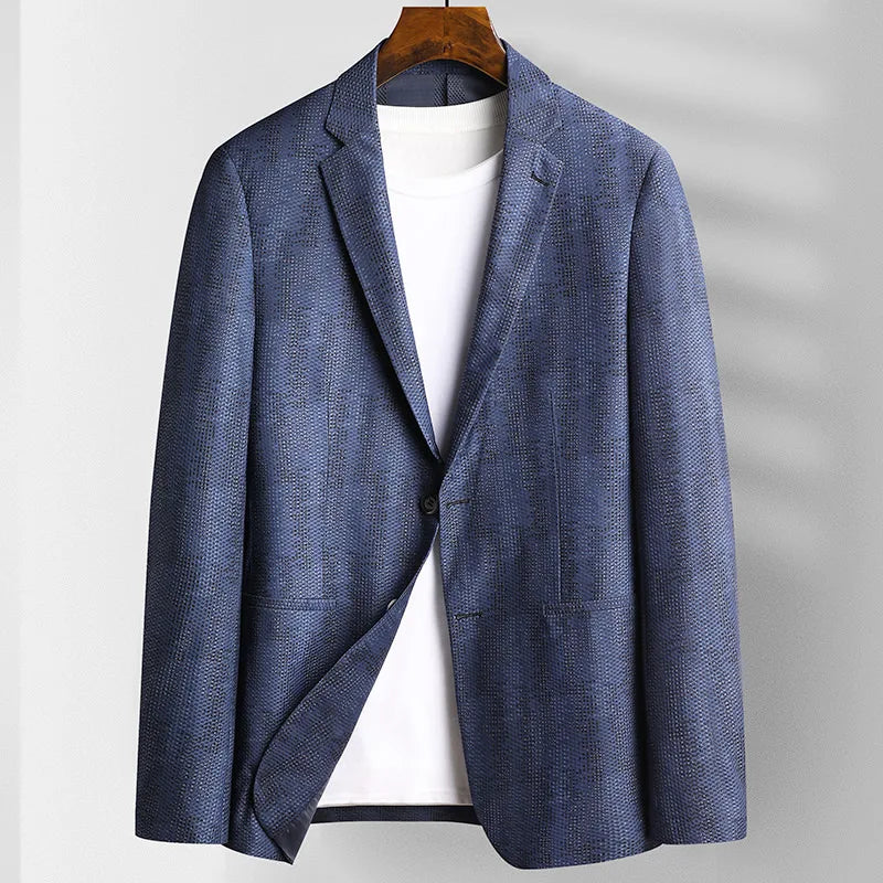 Wolf - Blazer en tricot gaufré péruvien