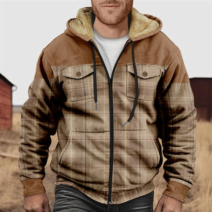 Mano - Chemise en flanelle doublée de molleton pour homme
