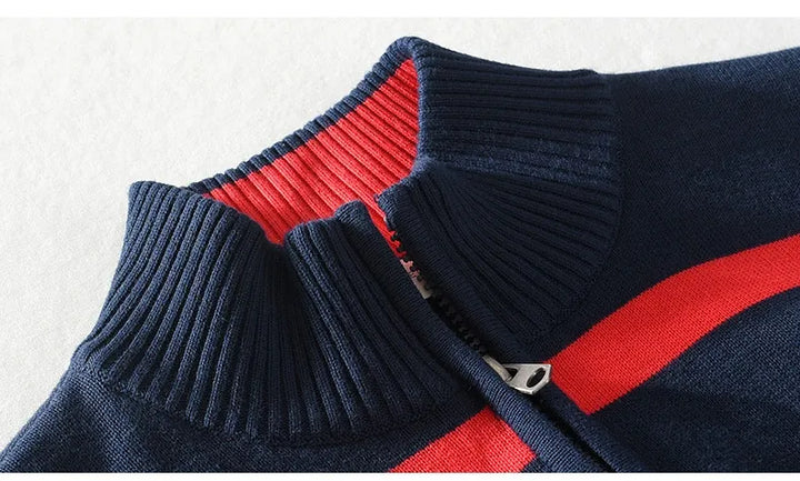 Luc - Pull Homme Col Roulé Décontracté à Demi-Zip