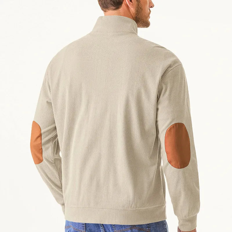 Kaym - Sweatshirt Homme à Col Montant et Manches Longues avec Poches
