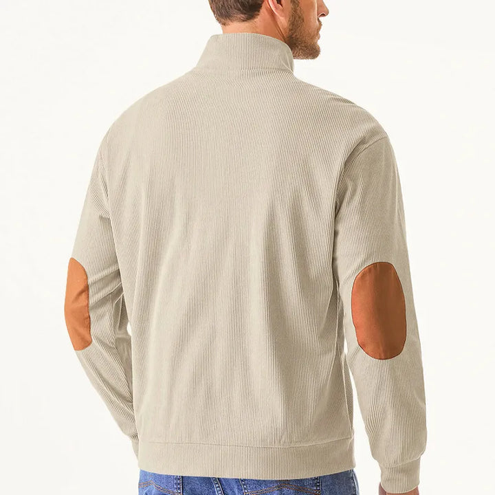 Kaym - Sweatshirt Homme à Col Montant et Manches Longues avec Poches
