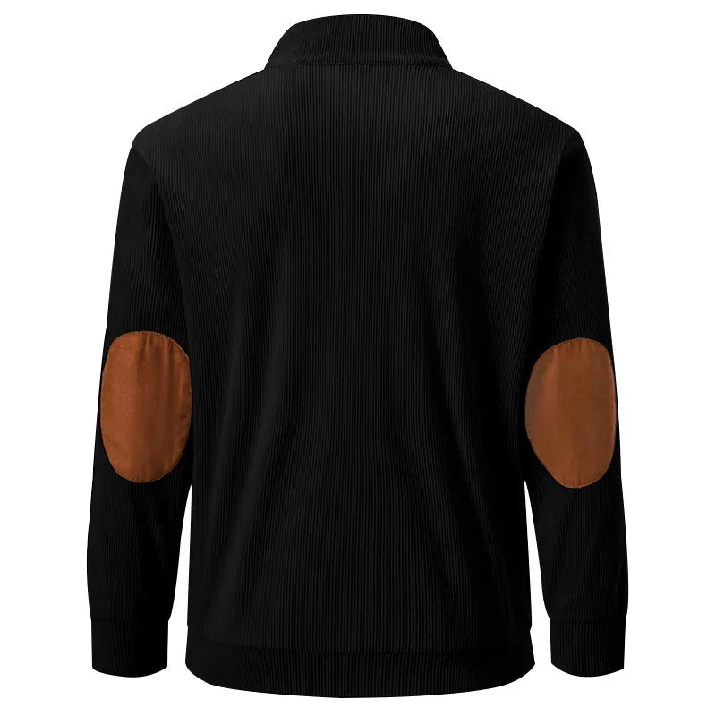 Kaym - Sweatshirt Homme à Col Montant et Manches Longues avec Poches