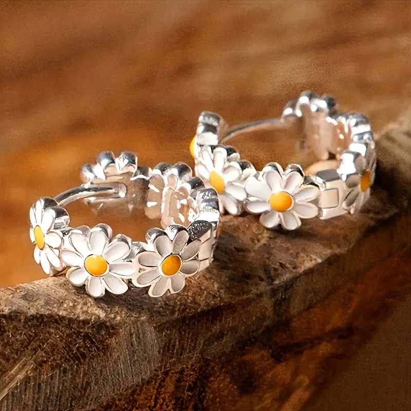 Boucles d'oreilles plaquées argent pour femmes Daisy Design - Liesel