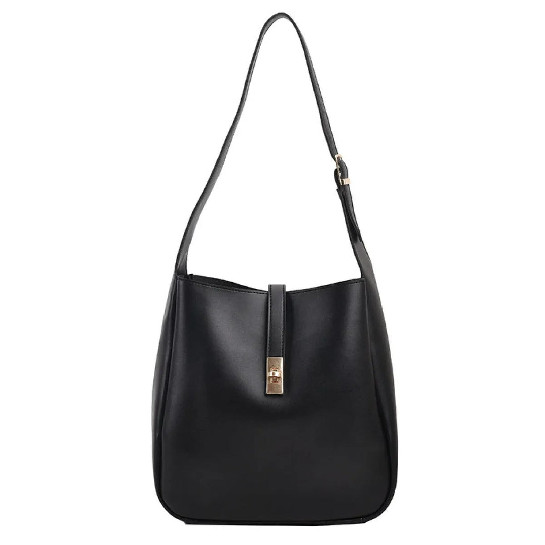 Sac à bandoulière de style rétro en cuir végétal lisse - Victoria