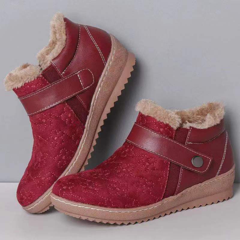 Bottines d'hiver pour femmes avec doublure en fourrure et fermeture réglable - Zayda