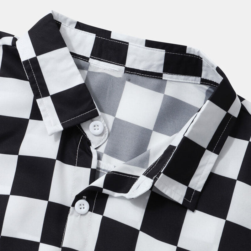 Chemise à carreaux à manches courtes pour hommes, pour toutes les occasions