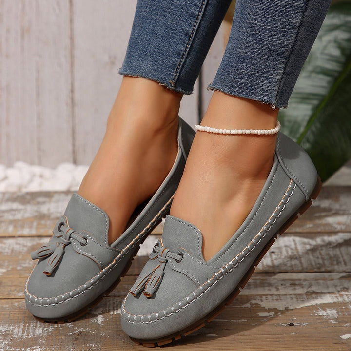 Mocassins plats antidérapants pour femmes avec nœud - Martina