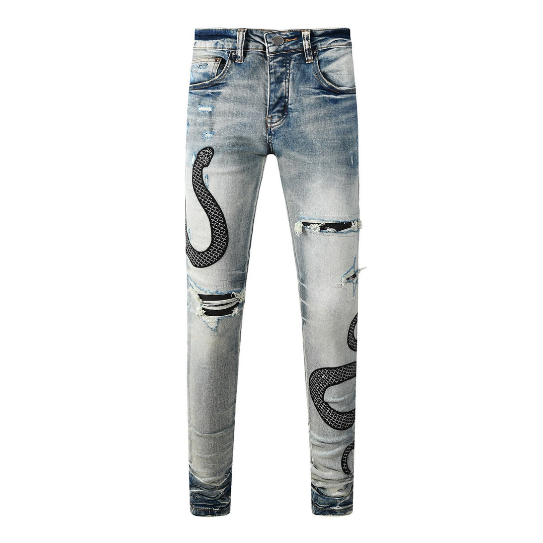 Jean skinny imprimé serpent - Eldric