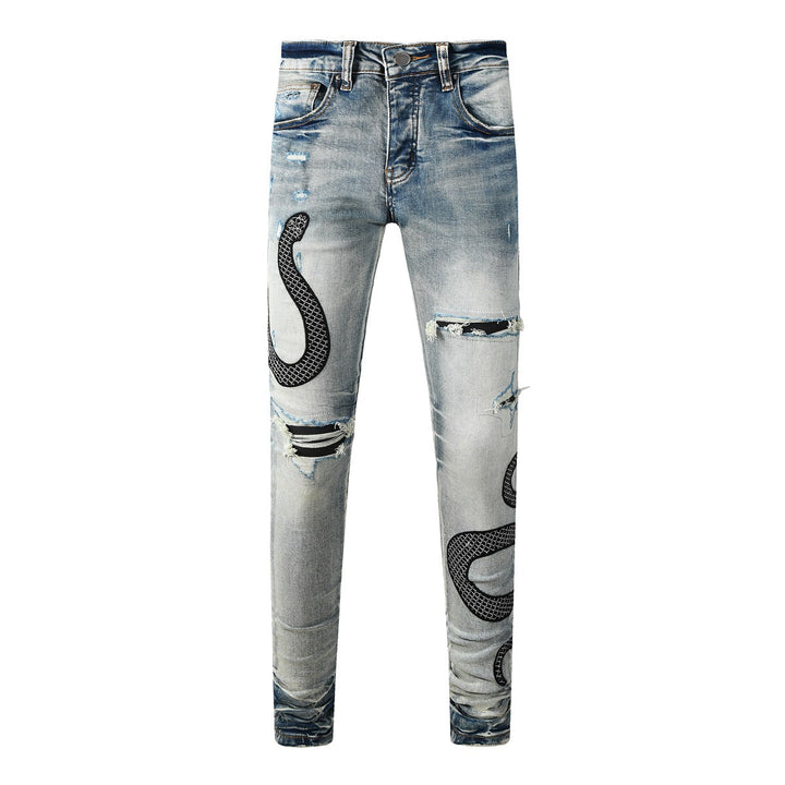 Jean skinny imprimé serpent - Eldric