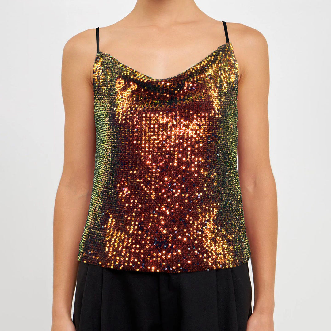 Top femme avec paillettes lumineuses - Nerya