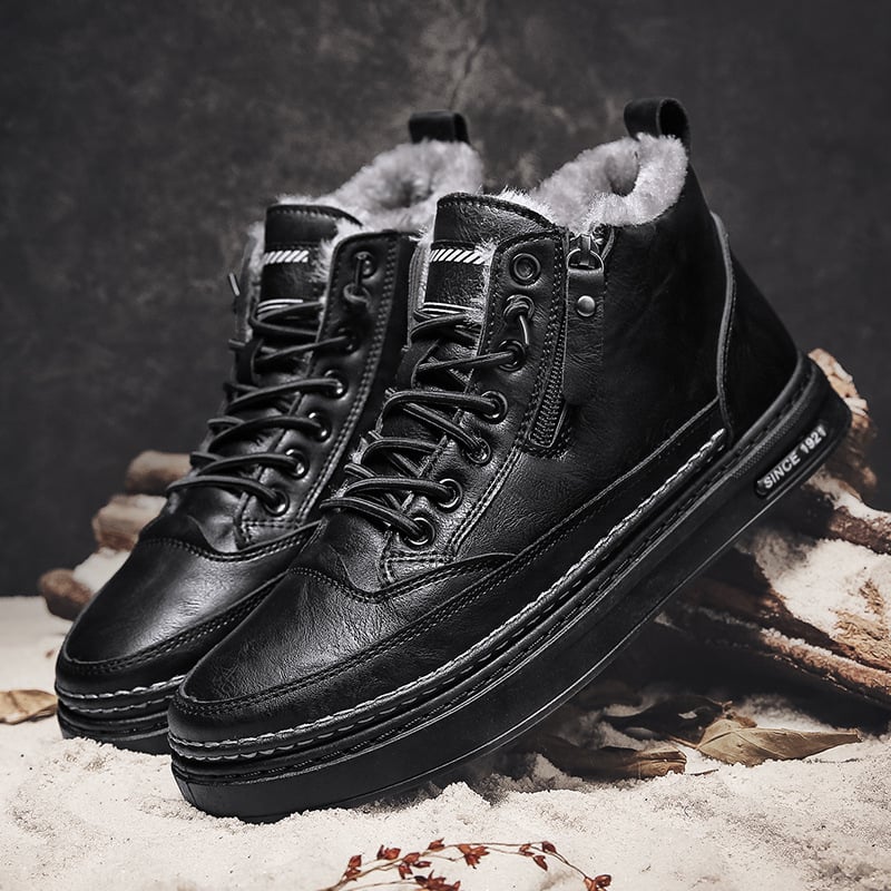 Bottines pour hommes à doublure chaude et à lacets - Renard