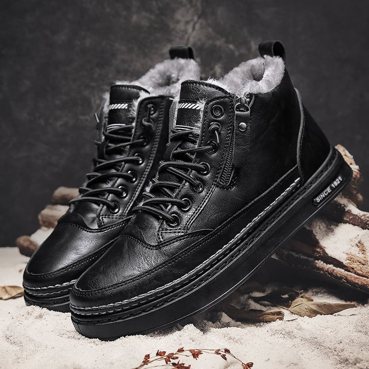 Bottines pour hommes à doublure chaude et à lacets - Renard