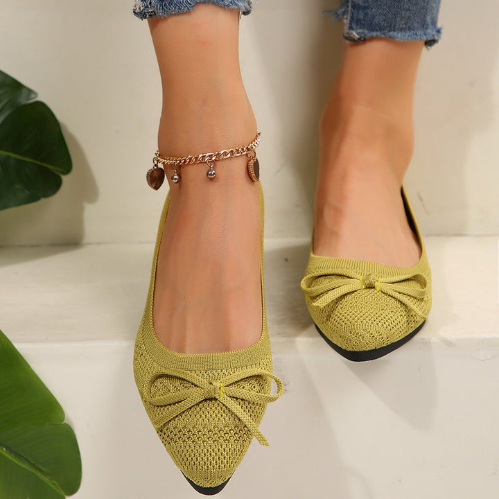 Ballerines pour femmes en maille respirante avec nœud décoratif - Camila