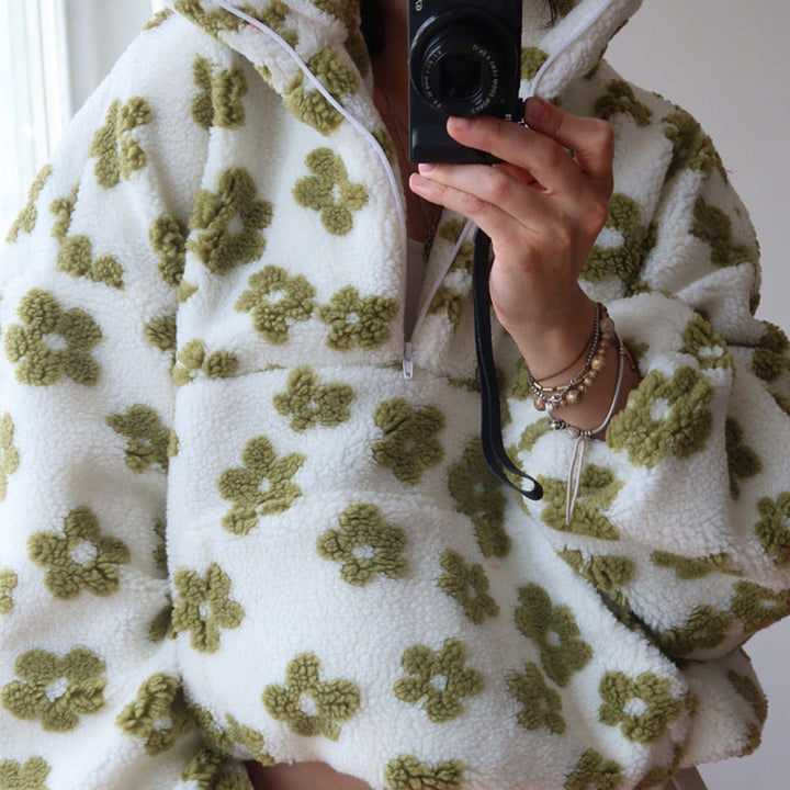 Sweat-shirt polaire pour femmes avec grande poche - Liora