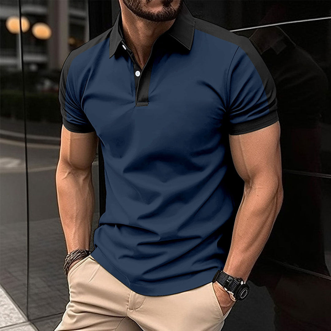 Chemise d'affaires à manches courtes pour hommes Polo casual estival