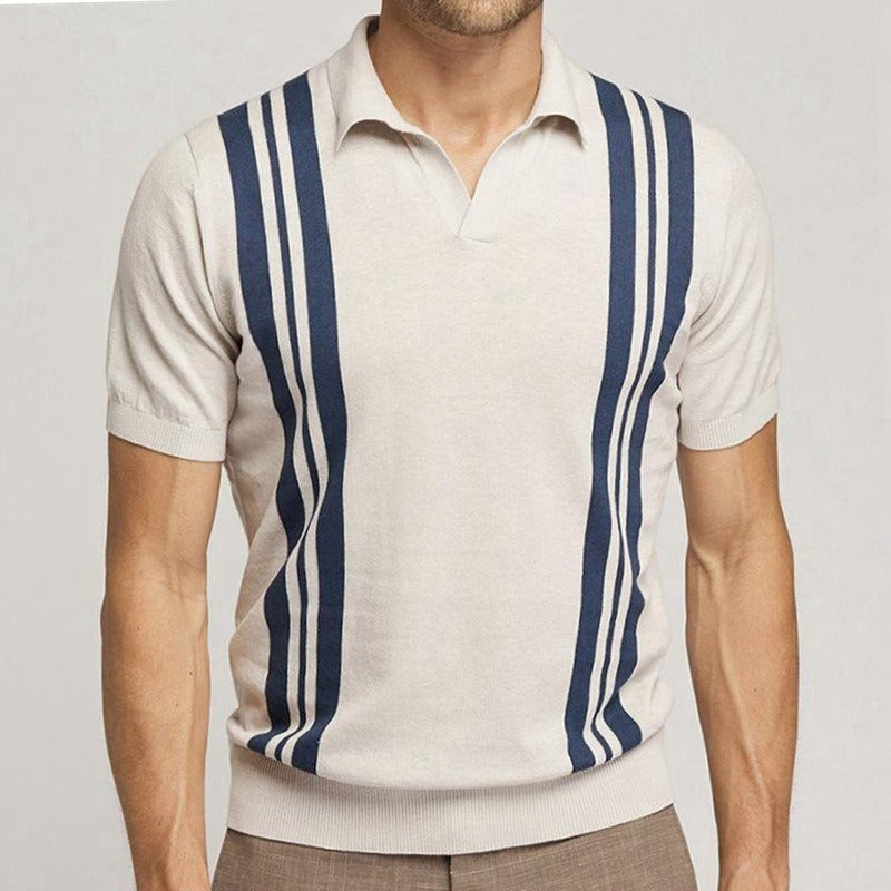 Polo à rayures verticales pour hommes - Mateo
