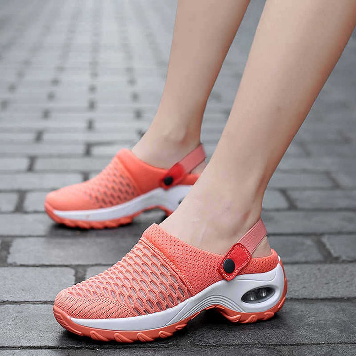 Sabots de sport respirants de couleur corail pour femmes - Kaila