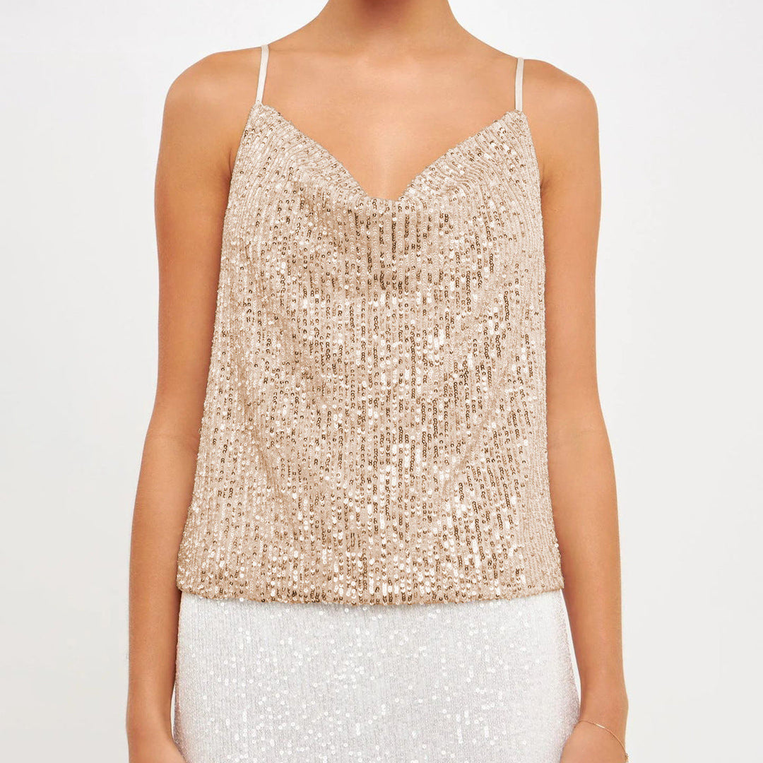 Top femme avec paillettes lumineuses - Nerya