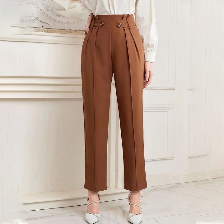 Pantalon droit longueur cheville pour femme - Mireth