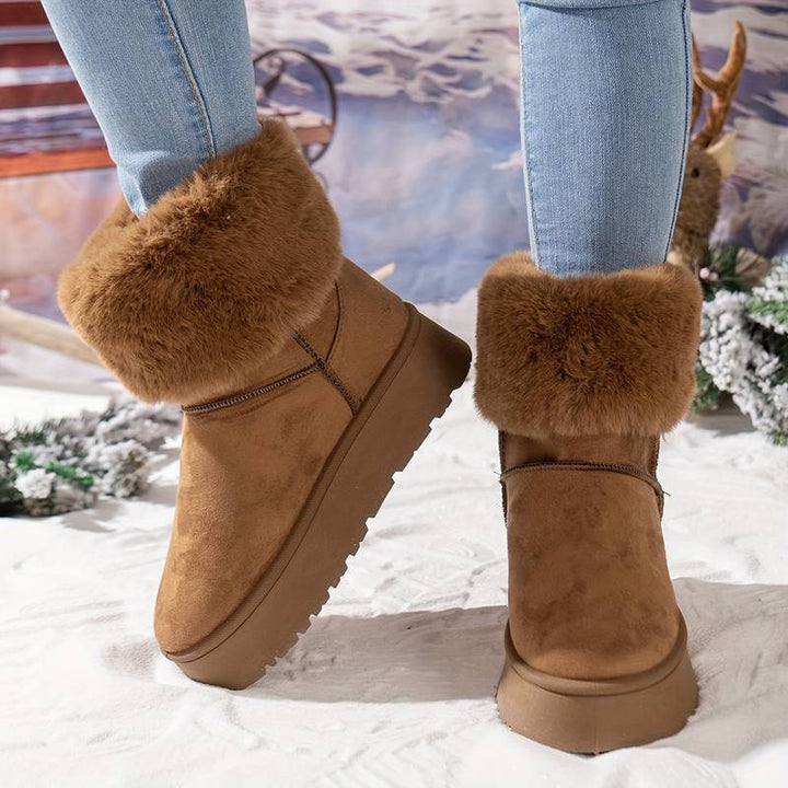 Bottines de neige en peluche pour femmes