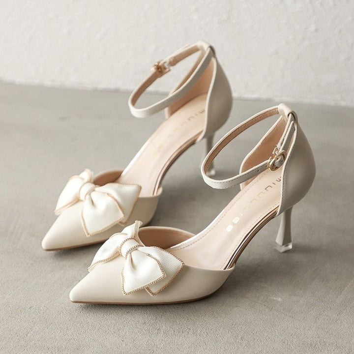 Chaussures à talons pour femmes avec nœud en style élégant - Clarisse