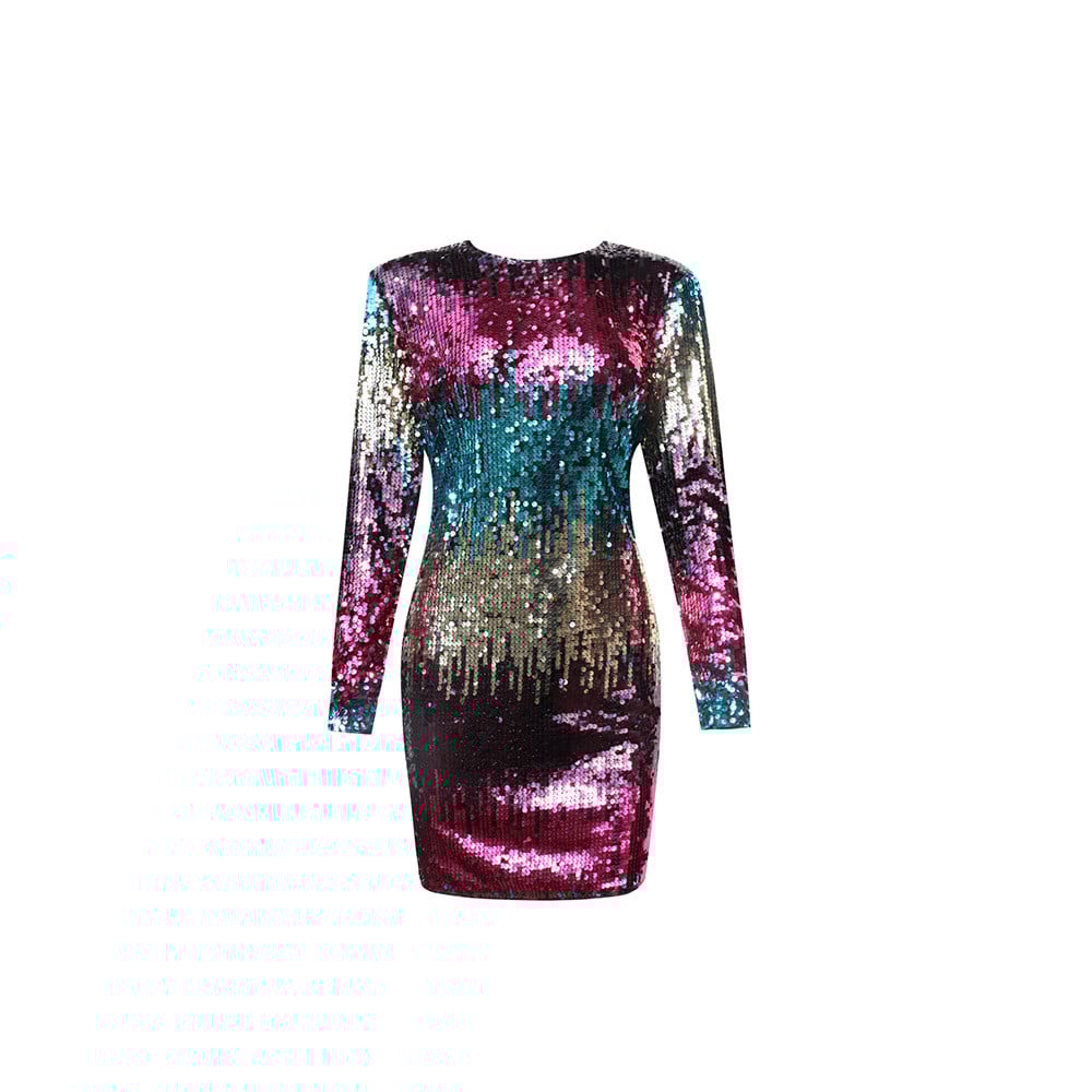 Robe texturée à paillettes pour femme - Jena