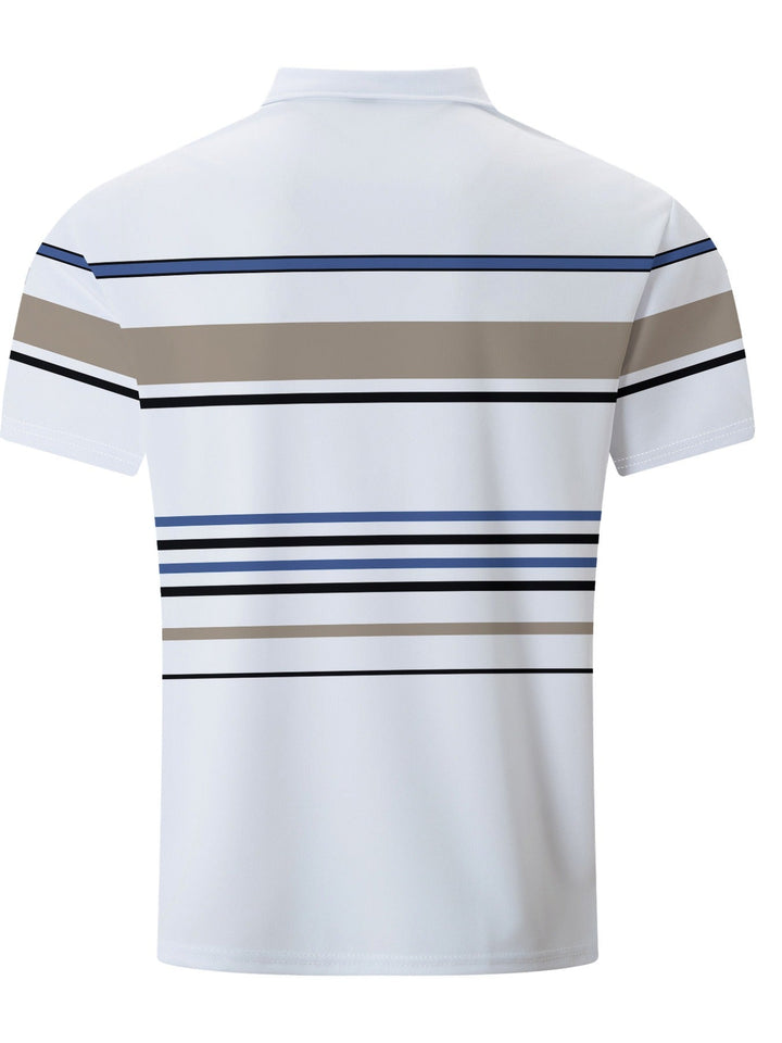Polo rayé à manches courtes pour hommes, style décontracté - Mateo