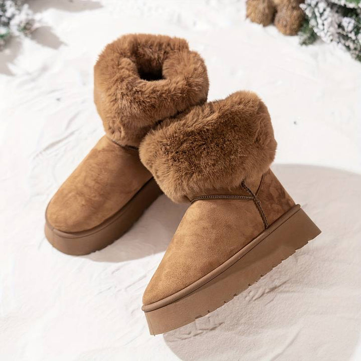 Bottines de neige en peluche pour femmes