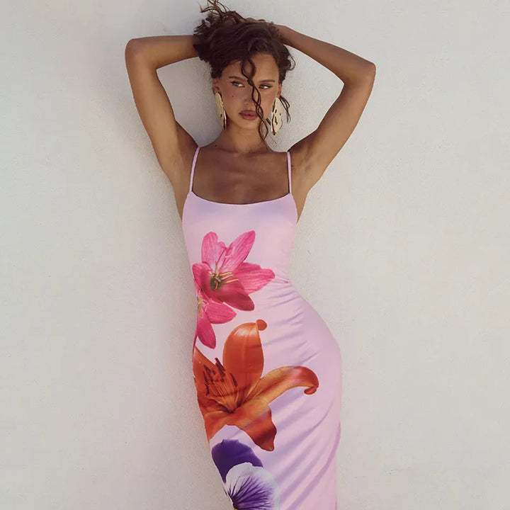 Grace - Robe à bretelles florales pour femmes