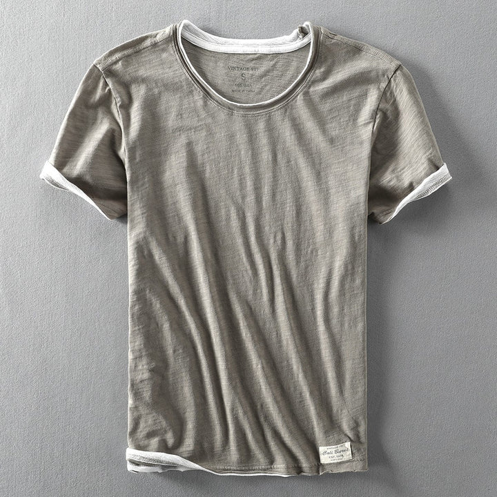 T-shirt d'été à col rond pour homme